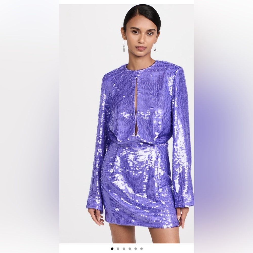 Sabina Musayev Clyde Dress Purple Sequins
